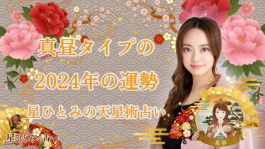 真昼タイプの2024年の運勢 星ひとみの天星術占い