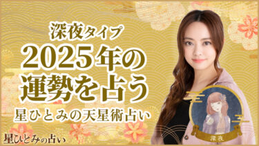 深夜タイプの2025年の運勢 星ひとみの天星術占い